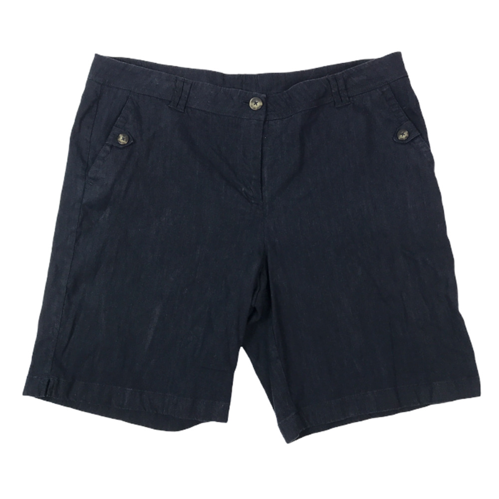 J. Jill linen stretch navy blue shorts 16p